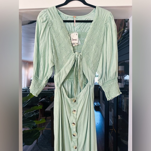 Free People String Of Hearts Maxi Dress | Seafoam Green - Picture 3 of 7